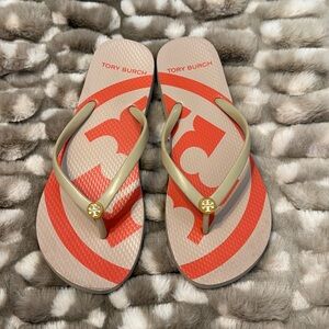 Tory Burch Thin Flip Flops in Nude Size 9